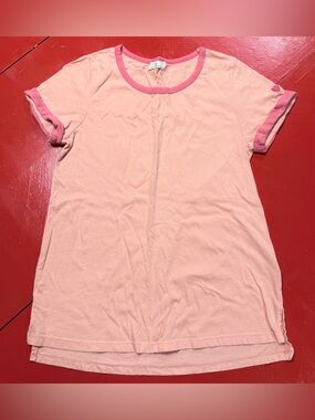 T LA PEACH MELON CORAL SHORT SLEEVE TEE SHIRT